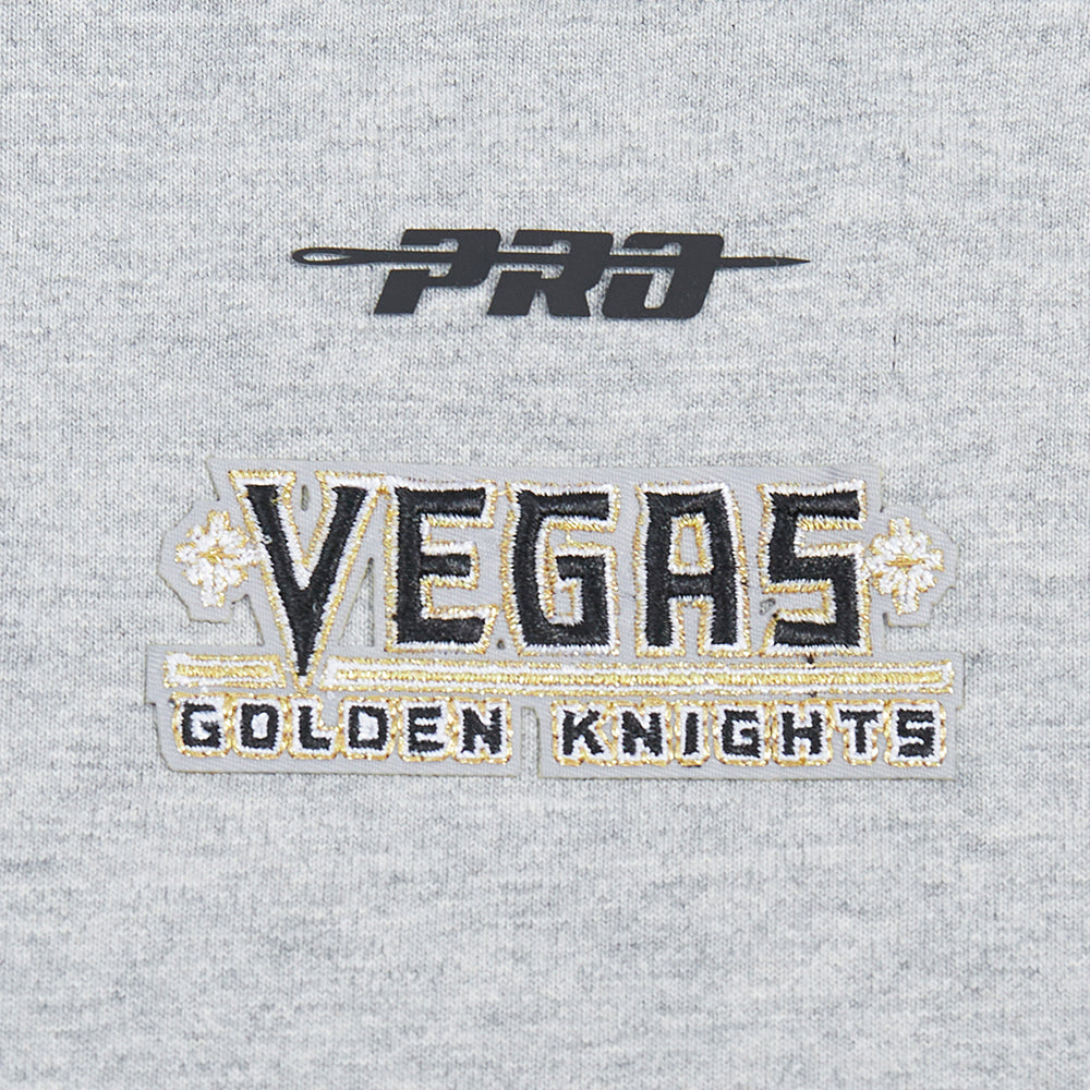 NHL VEGAS GOLDEN KNIGHTS SCRIPT TAIL WOMEN'S BOYFRIEND TEE (HEATHER GREY)