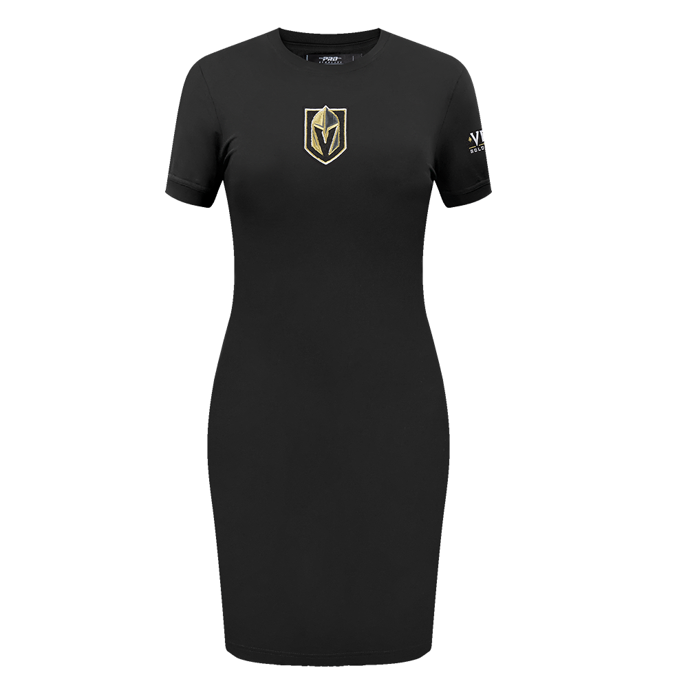 NHL VEGAS GOLDEN KNIGHTS CLASSIC WOMEN'S BODYCON DRESS (BLACK)