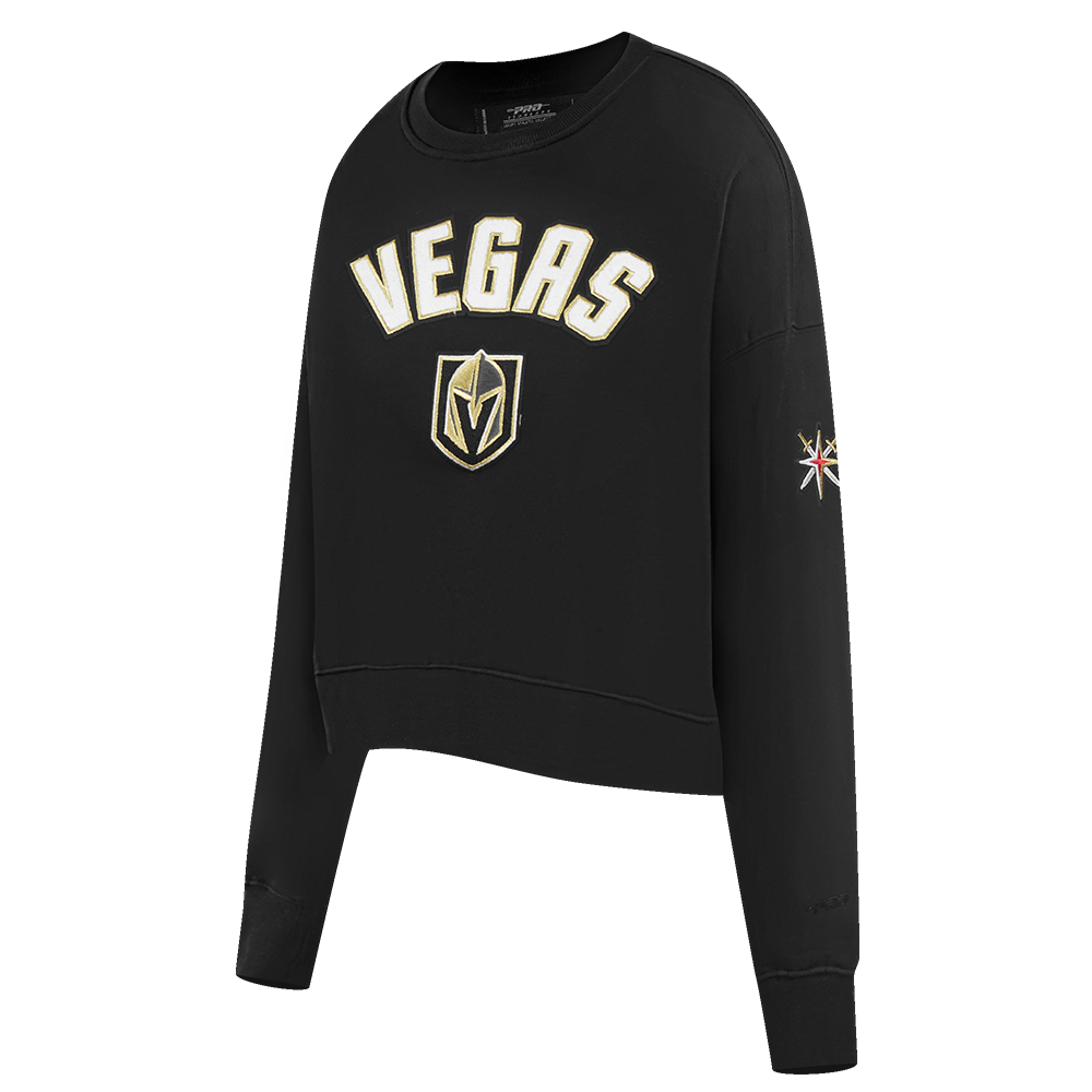 NHL VEGAS GOLDEN KNIGHTS CLASSIC WOMEN'S FLEECE CREWNECK (BLACK)
