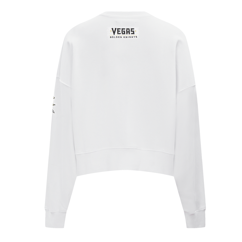 NHL VEGAS GOLDEN KNIGHTS CLASSIC CHANDAIL À COL ROND EN MOLLETON POUR FEMME (BLANC)