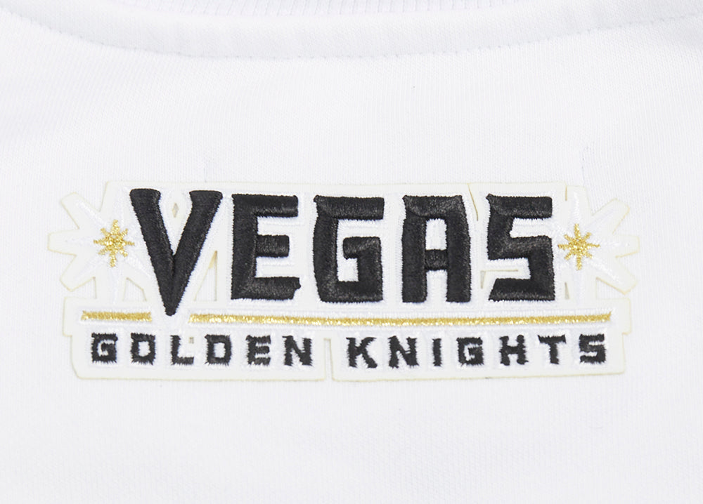 NHL VEGAS GOLDEN KNIGHTS CLASSIC CHANDAIL À COL ROND EN MOLLETON POUR FEMME (BLANC)