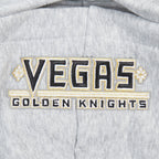 NHL VEGAS GOLDEN KNIGHTS SCRIPT TAIL CHANDAIL À CAPUCHON COURT EN MOLLETON CÔTELÉ POUR FEMME (GRIS CHINÉ/NOIR)