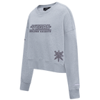 NHL VEGAS GOLDEN KNIGHTS REVERSE FRENCH TERRY WOMEN'S FLC CREWNECK (DARK HEATHER GRAY)