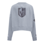 NHL VEGAS GOLDEN KNIGHTS REVERSE FRENCH TERRY WOMEN'S FLC CREWNECK (DARK HEATHER GRAY)