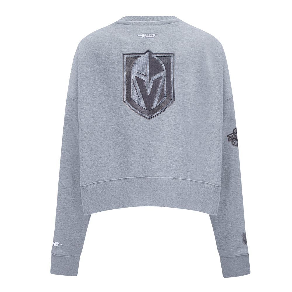 NHL VEGAS GOLDEN KNIGHTS REVERSE FRENCH TERRY WOMEN'S FLC CREWNECK (DARK HEATHER GRAY)