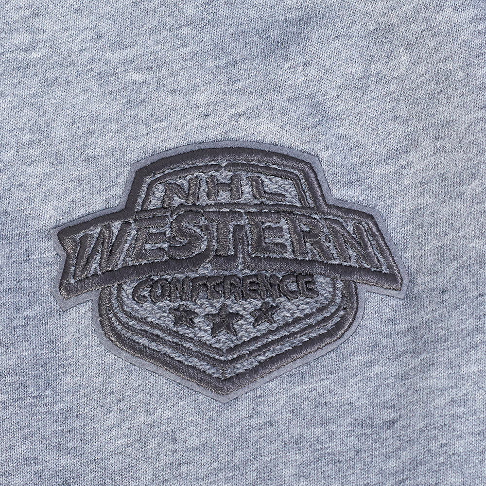 NHL VEGAS GOLDEN KNIGHTS REVERSE FRENCH TERRY WOMEN'S FLC CREWNECK (DARK HEATHER GRAY)