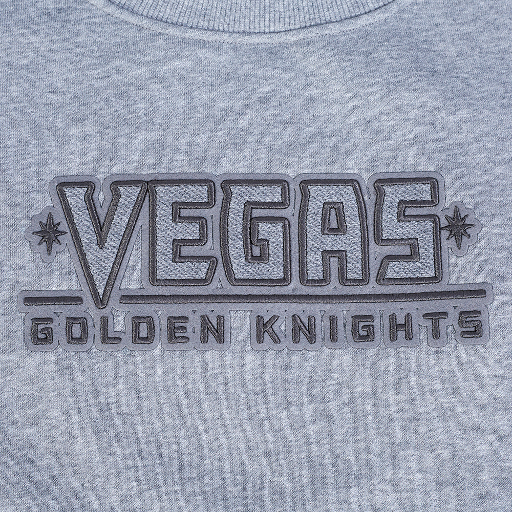 NHL VEGAS GOLDEN KNIGHTS REVERSE FRENCH TERRY WOMEN'S FLC CREWNECK (DARK HEATHER GRAY)