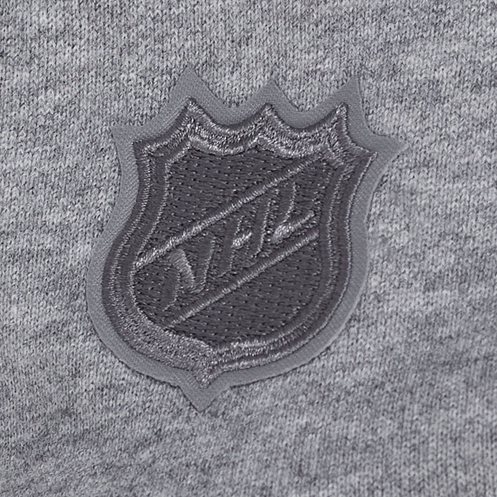NHL VEGAS GOLDEN KNIGHTS REVERSE FRENCH TERRY CHANDAIL À CAPUCHON À GLISSIÈRE PLEINE LONGUEUR EN MOLLETON À BLOCS DE COULEUR POUR FEMME (NOIR/GRIS/COQUILLE D'ŒUF)