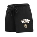 NHL VEGAS GOLDEN KNIGHTS CLASSIC SHORT EN MOLLETON POUR FEMME (NOIR)