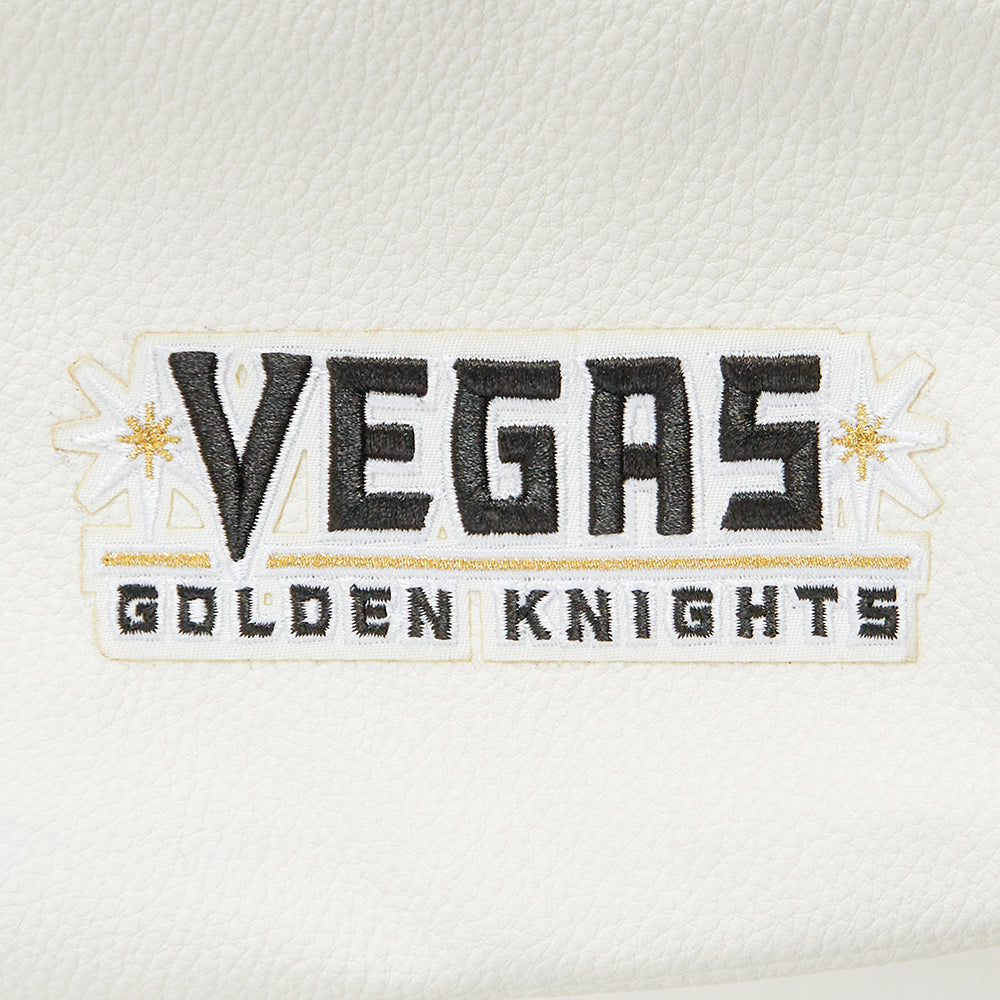 NHL VEGAS GOLDEN KNIGHTS CLASSIC BLOUSON COLLÉGIAL EN LAINE POUR FEMME (NOIR/BLANC)