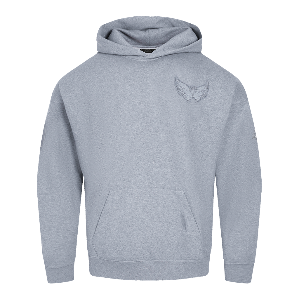 NHL WASHINGTON CAPITALS NEUTRAL MEN'S  DROP SHOULDER FLC PO HOODIE (DARK HEATHER GRAY)