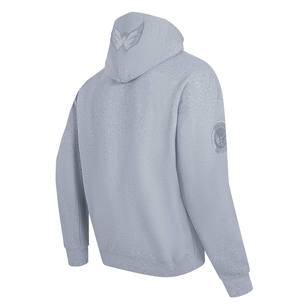 NHL WASHINGTON CAPITALS NEUTRAL MEN'S  DROP SHOULDER FLC PO HOODIE (DARK HEATHER GRAY)