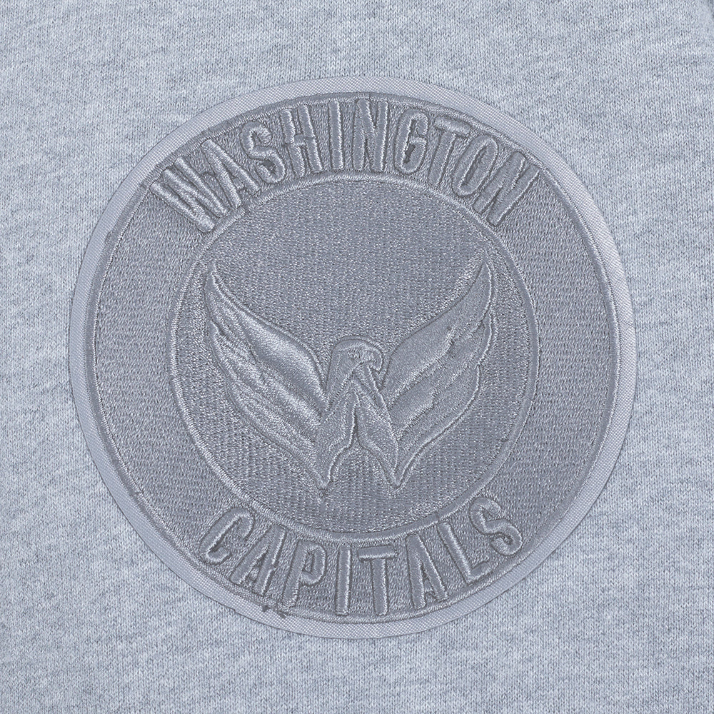 NHL WASHINGTON CAPITALS NEUTRAL MEN'S  DROP SHOULDER FLC PO HOODIE (DARK HEATHER GRAY)