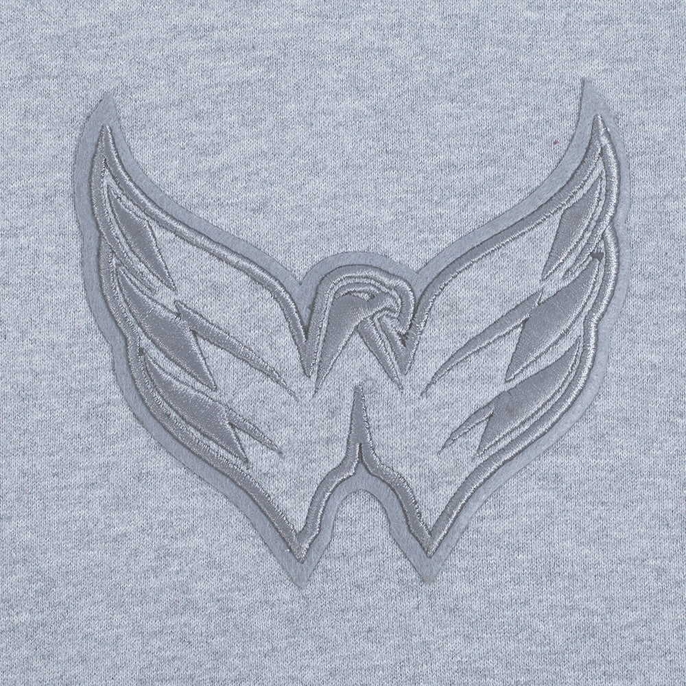 NHL WASHINGTON CAPITALS NEUTRAL MEN'S  DROP SHOULDER FLC PO HOODIE (DARK HEATHER GRAY)
