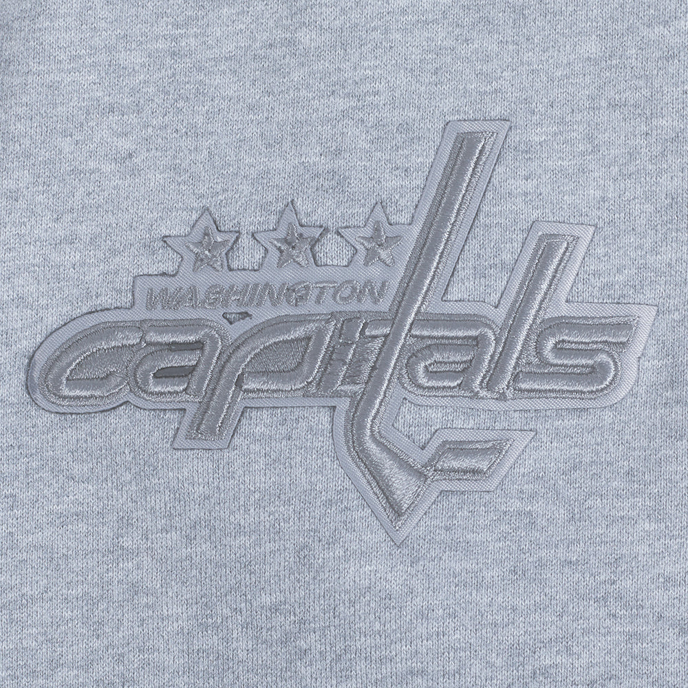 NHL WASHINGTON CAPITALS NEUTRAL MEN'S  DROP SHOULDER FLC PO HOODIE (DARK HEATHER GRAY)
