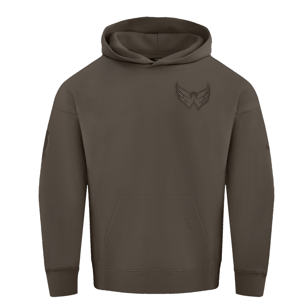 NHL WASHINGTON CAPITALS NEUTRAL MEN'S  DROP SHOULDER FLC PO HOODIE (DARK TAUPE)