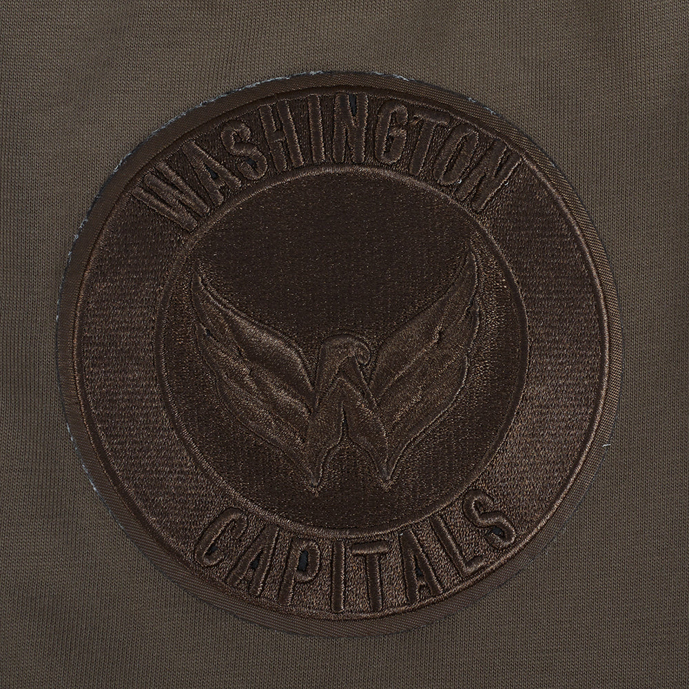 NHL WASHINGTON CAPITALS NEUTRAL MEN'S  DROP SHOULDER FLC PO HOODIE (DARK TAUPE)