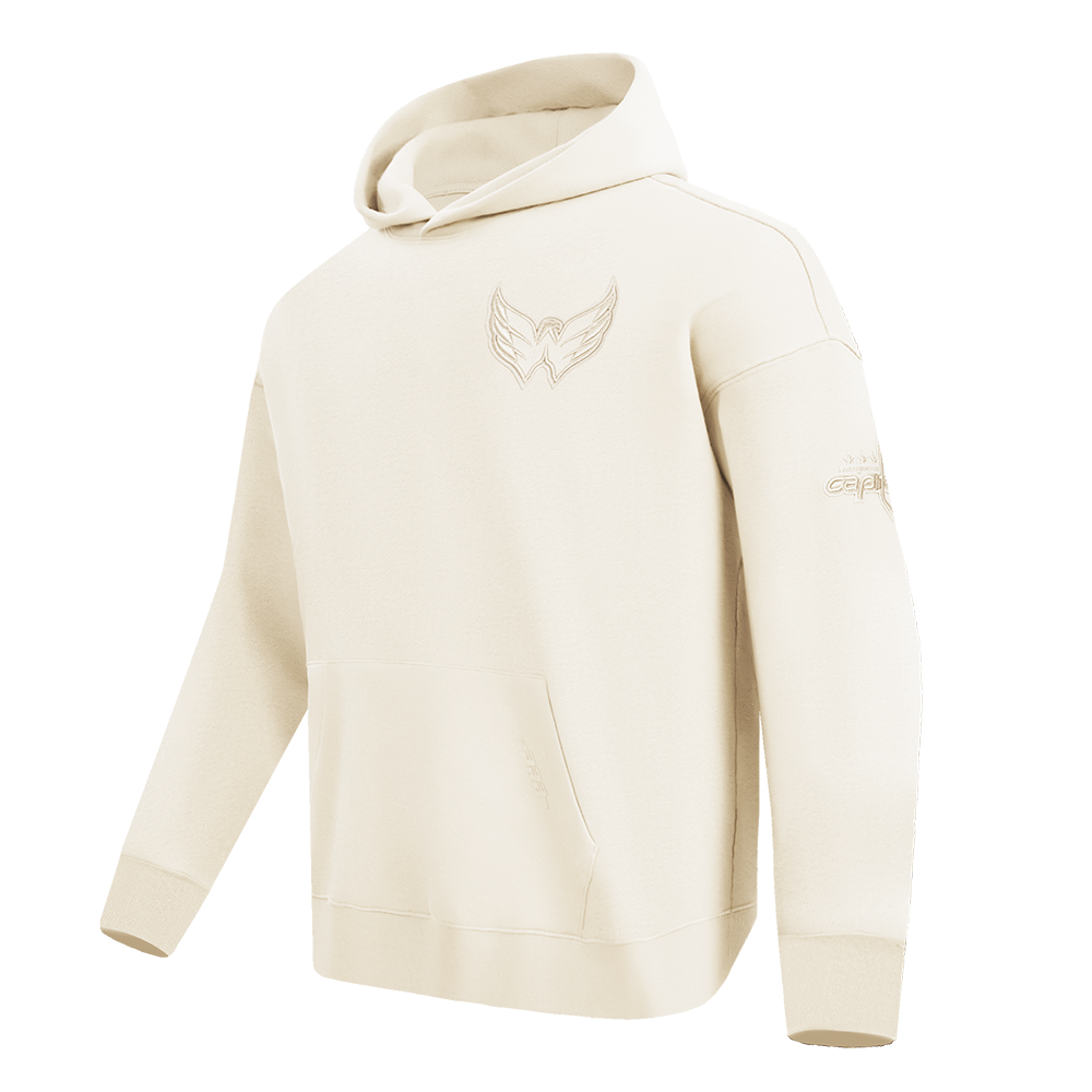 NHL WASHINGTON CAPITALS NEUTRAL MEN'S DROP SHOULDER FLC PO HOODIE (EGGSHELL)