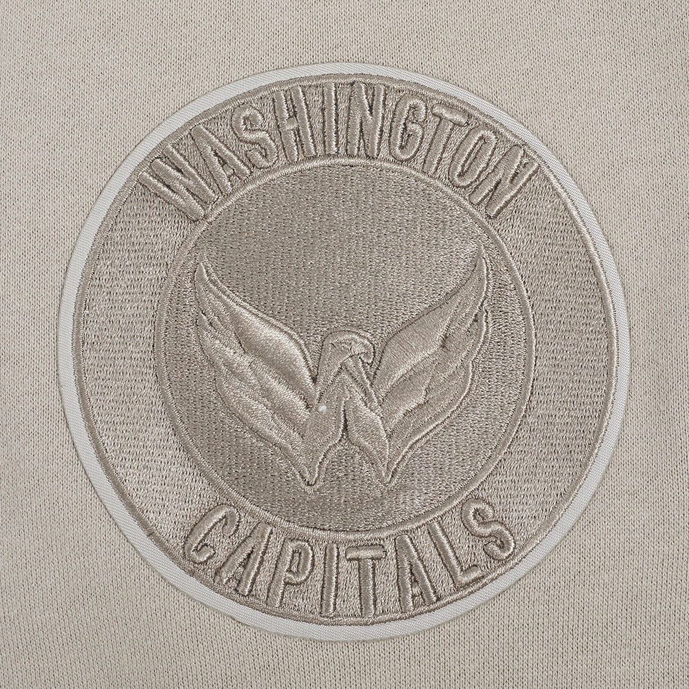NHL WASHINGTON CAPITALS NEUTRAL MEN'S  DROP SHOULDER FLC PO HOODIE (TAUPE)