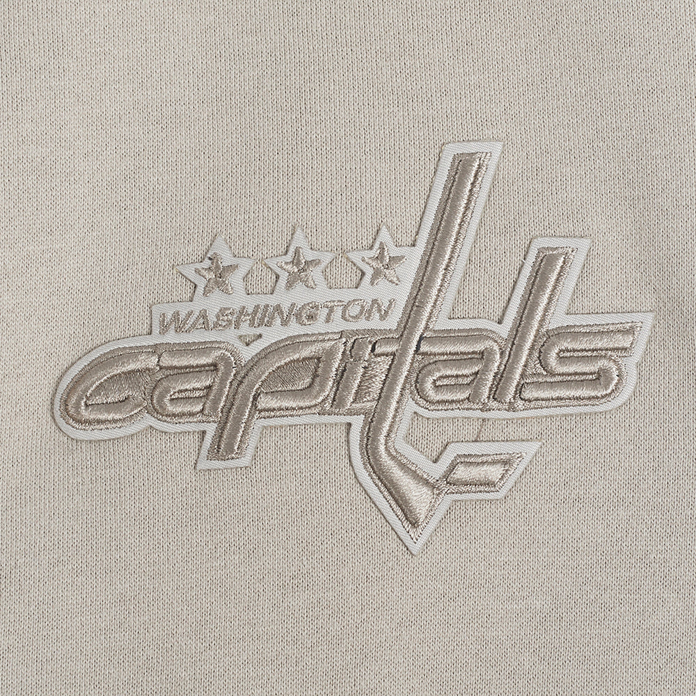 NHL WASHINGTON CAPITALS NEUTRAL MEN'S  DROP SHOULDER FLC PO HOODIE (TAUPE)