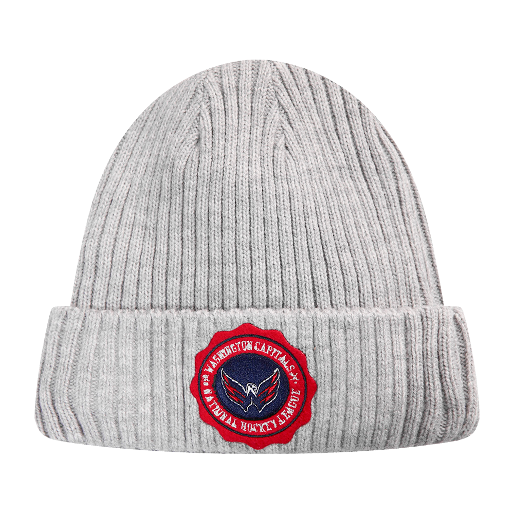 NHL WASHINGTON CAPITALS CREST EMBLEM BEANIE (GRAY)