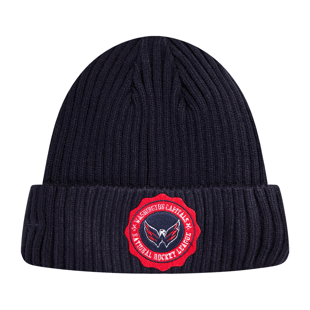 NHL WASHINGTON CAPITALS CREST EMBLEM BEANIE (MIDNIGHT NAVY)