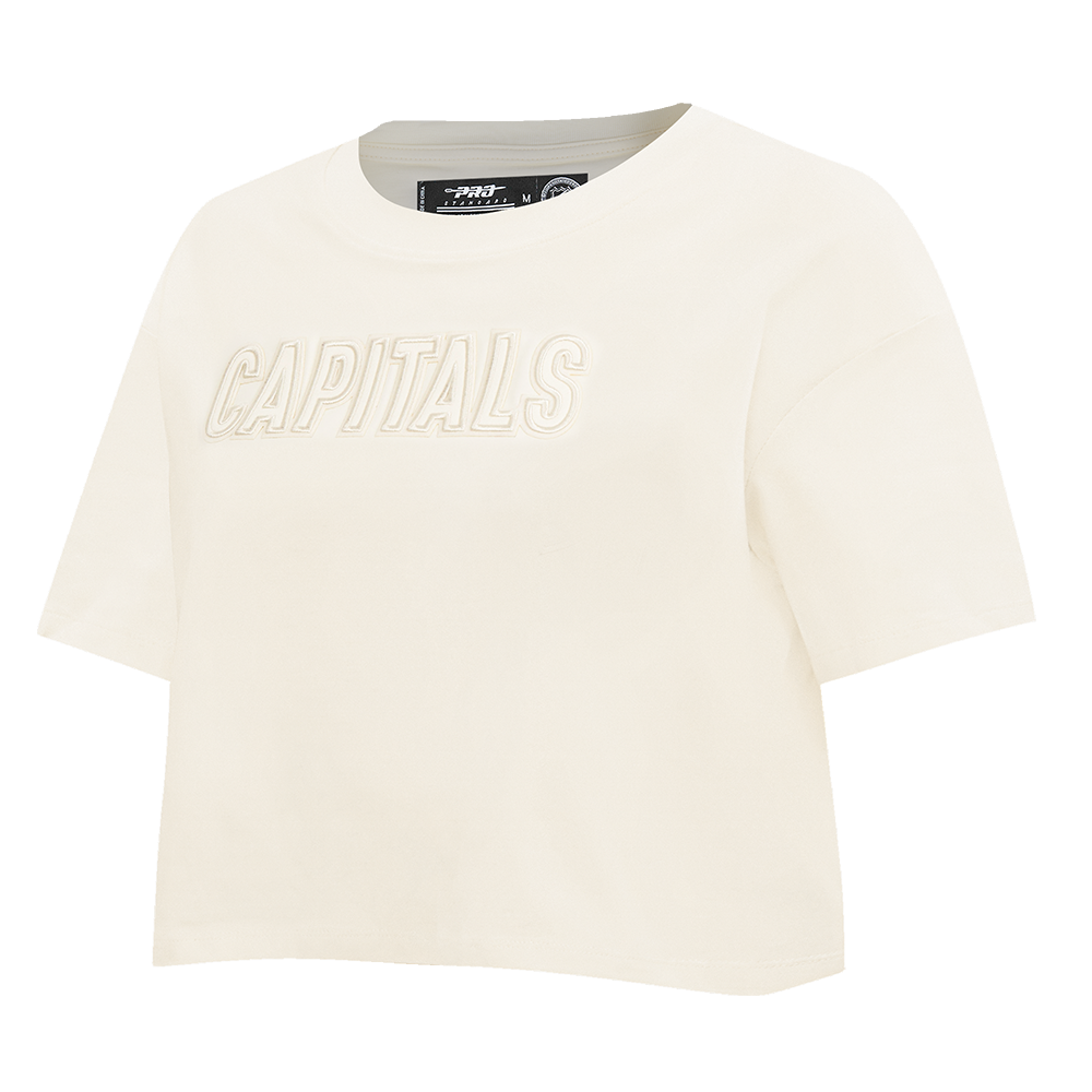 NHL WASHINGTON CAPITALS NEUTRAL WOMEN'S BOXY TEE (EGGSHELL)
