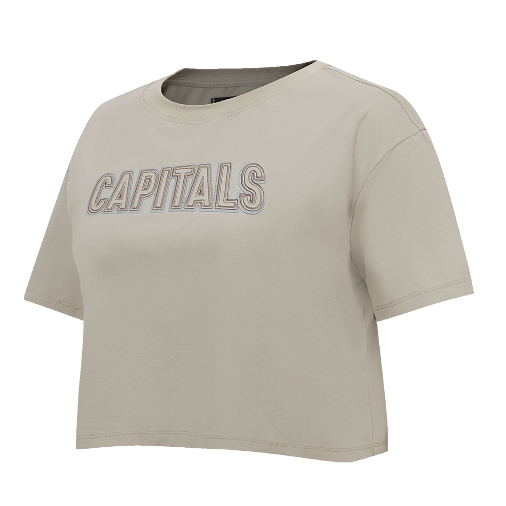 NHL WASHINGTON CAPITALS NEUTRAL WOMEN'S BOXY TEE (TAUPE)