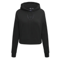 NHL WASHINGTON CAPITALS NEUTRAL WOMEN'S CROPPED PULLOVER HOODIE (BLACK)