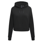 NHL WASHINGTON CAPITALS NEUTRAL WOMEN'S CROPPED PULLOVER HOODIE (BLACK)