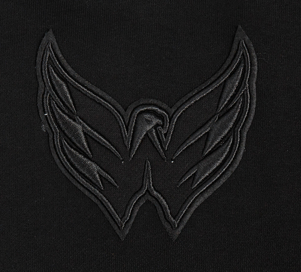 NHL WASHINGTON CAPITALS NEUTRAL WOMEN'S CROPPED PULLOVER HOODIE (BLACK)
