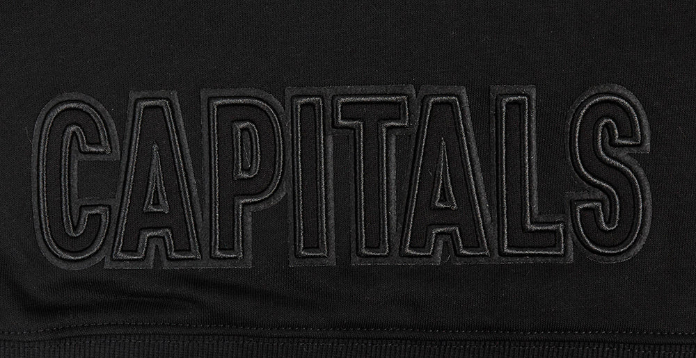 NHL WASHINGTON CAPITALS NEUTRAL WOMEN'S CROPPED PULLOVER HOODIE (BLACK)