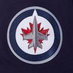 NHL WINNIPEG JETS CLASSIC CHENILLE T-SHIRT EN MAILLE DOUBLE POUR HOMME (MARINE MINUIT)