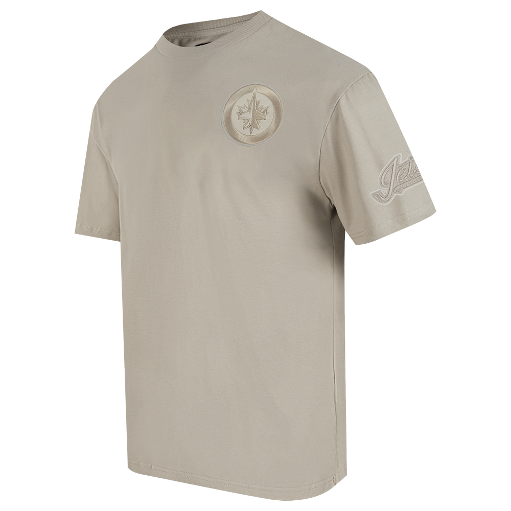 NHL WINNIPEG JETS NEUTRAL T-SHIRT EN JERSEY DE COTON À ÉPAULES TOMBANTES POUR HOMME (TAUPE)