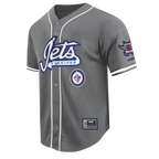 NHL WINNIPEG JETS CLASSIC MESH BUTTON DOWN SHIRT (GRAY)
