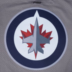 NHL WINNIPEG JETS CLASSIC MESH BUTTON DOWN SHIRT (GRAY)