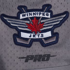 NHL WINNIPEG JETS CLASSIC MESH BUTTON DOWN SHIRT (GRAY)