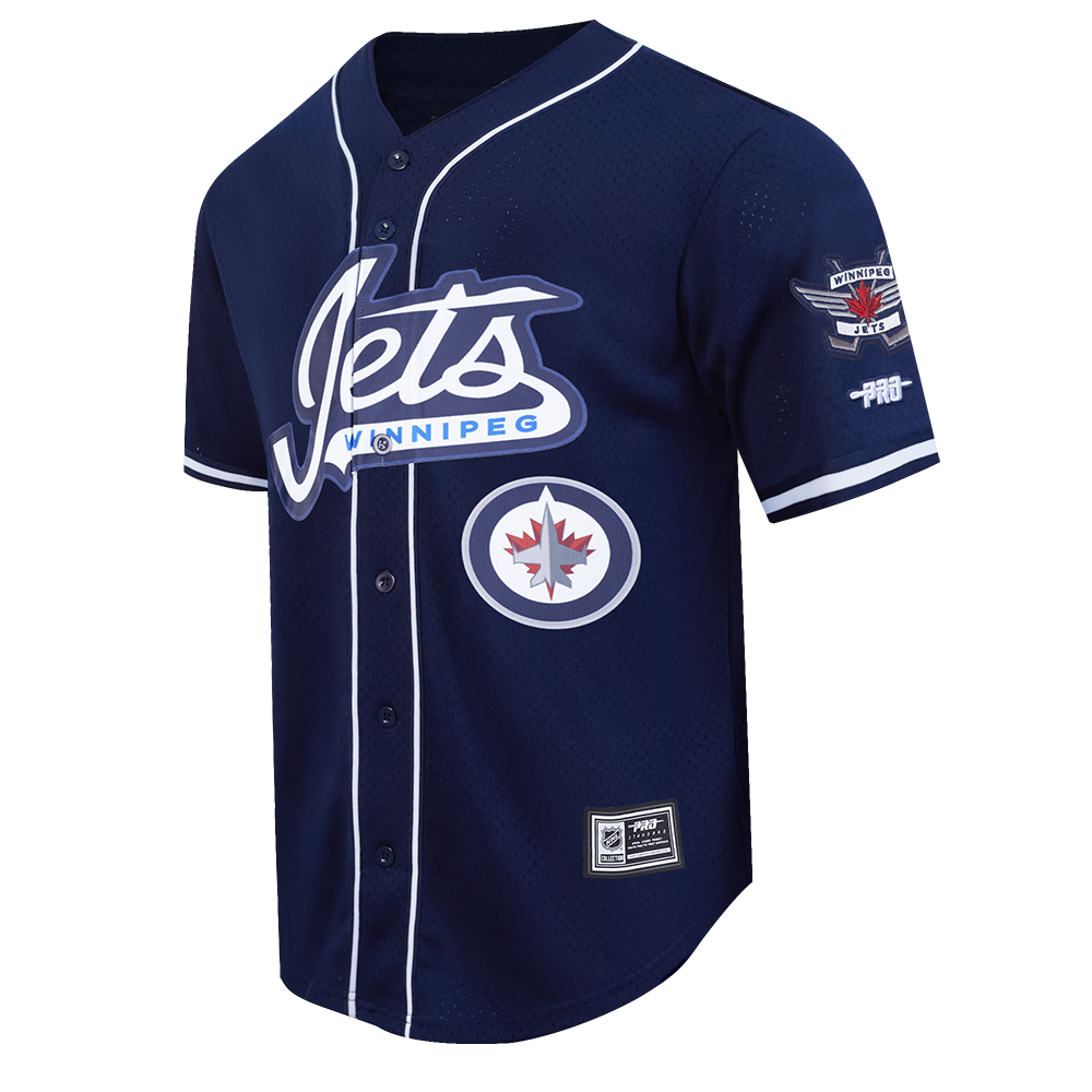 NHL WINNIPEG JETS CLASSIC MESH CHEMISE BOUTONNÉE (MARINE MINUIT)