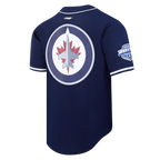 NHL WINNIPEG JETS CLASSIC MESH CHEMISE BOUTONNÉE (MARINE MINUIT)