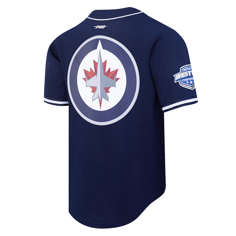 NHL WINNIPEG JETS CLASSIC MESH CHEMISE BOUTONNÉE (MARINE MINUIT)