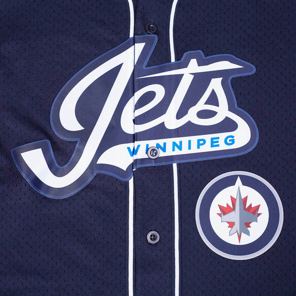 NHL WINNIPEG JETS CLASSIC MESH CHEMISE BOUTONNÉE (MARINE MINUIT)
