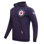 NHL WINNIPEG JETS CLASSIC CHENILLE MEN'S DK PO HOODIE (MIDNIGHT NAVY)