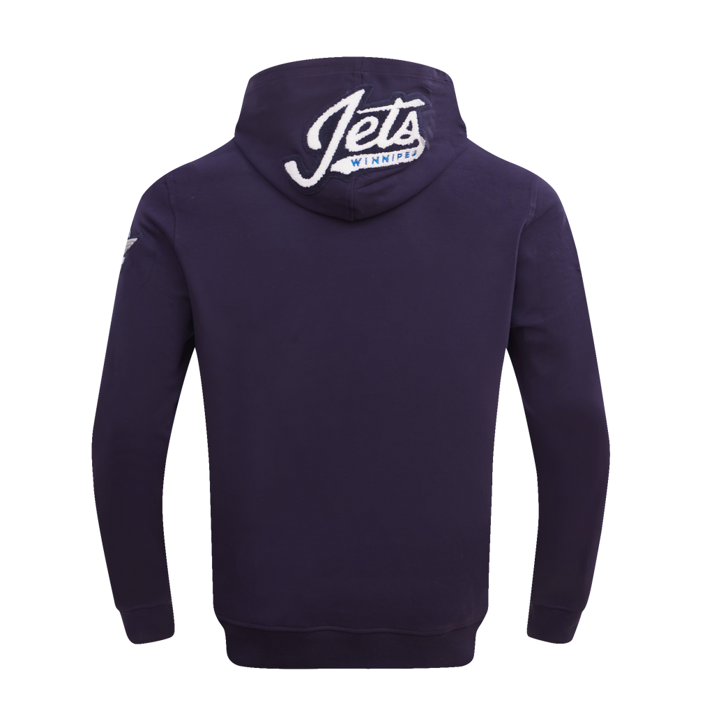 NHL WINNIPEG JETS CLASSIC CHENILLE MEN'S DK PO HOODIE (MIDNIGHT NAVY)