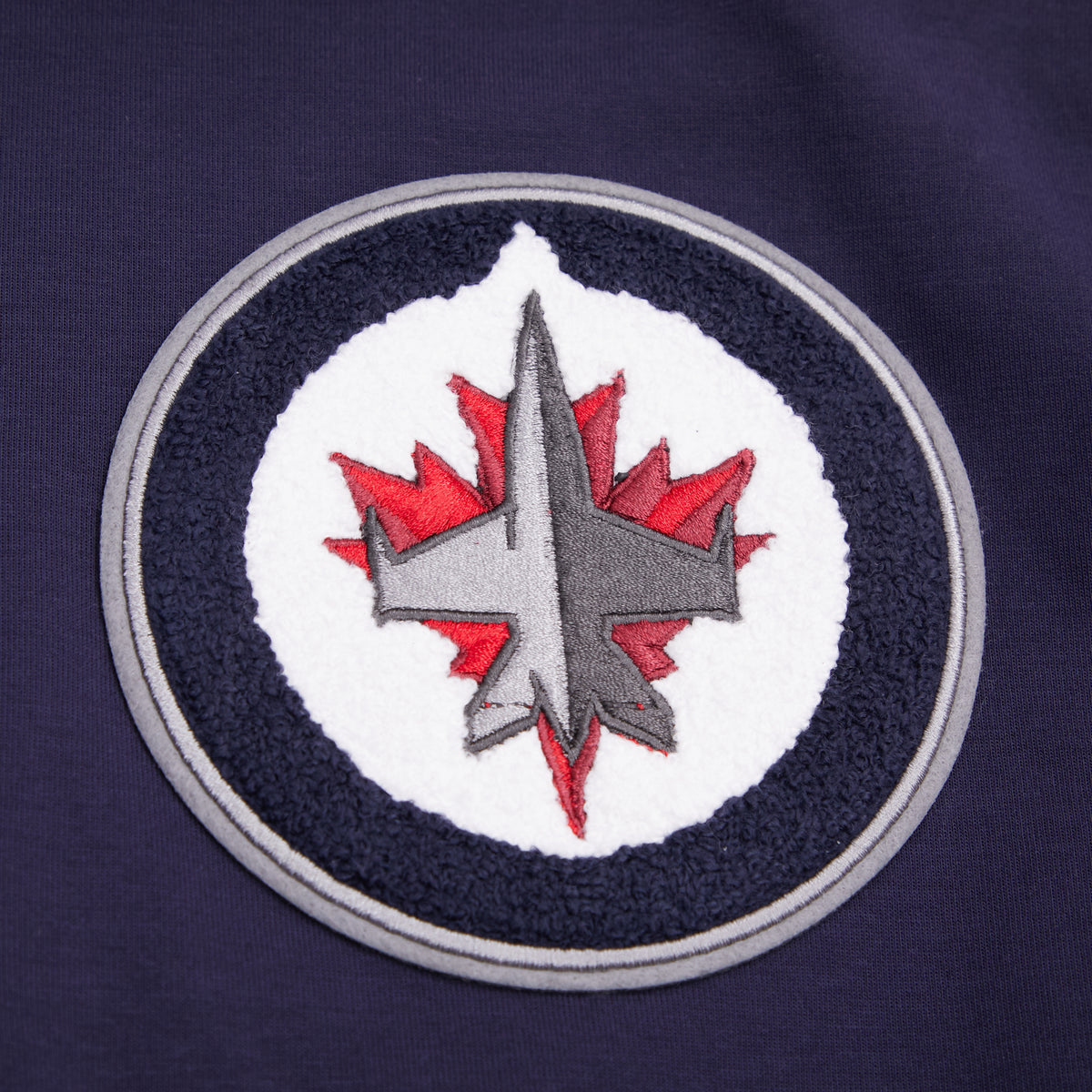 NHL WINNIPEG JETS CLASSIC CHENILLE MEN'S DK PO HOODIE (MIDNIGHT NAVY)