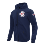 NHL WINNIPEG JETS CLASSIC CHENILLE MEN'S DK FZ PO HOODIE (MIDNIGHT NAVY)