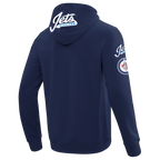 NHL WINNIPEG JETS CLASSIC CHENILLE MEN'S DK FZ PO HOODIE (MIDNIGHT NAVY)