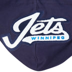 NHL WINNIPEG JETS CLASSIC CHENILLE MEN'S DK FZ PO HOODIE (MIDNIGHT NAVY)
