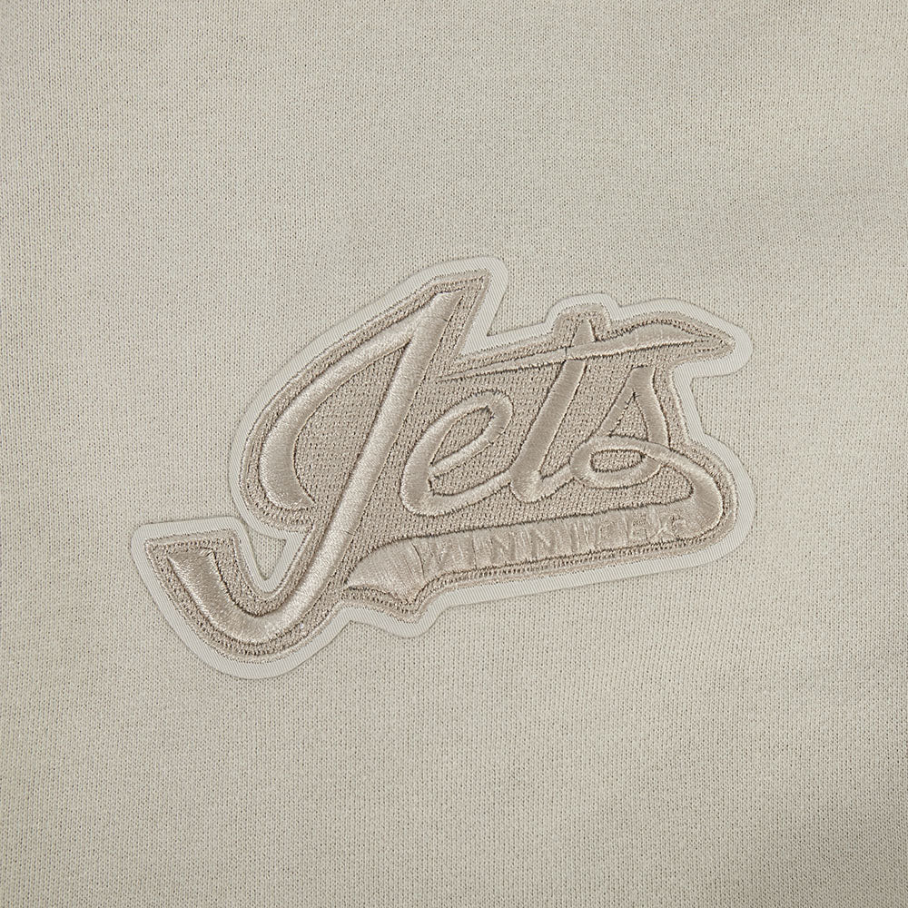 NHL WINNIPEG JETS NEUTRAL MEN'S  DROP SHOULDER FLC CREWNECK (TAUPE)