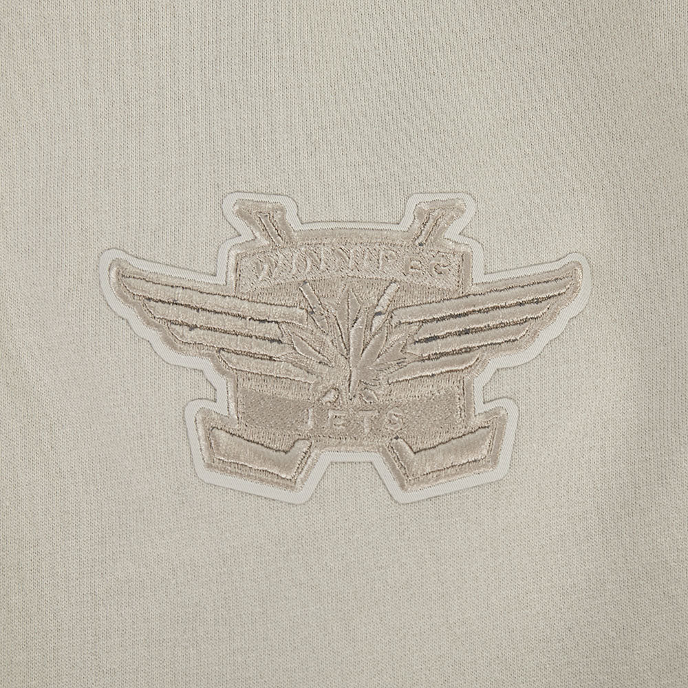 NHL WINNIPEG JETS NEUTRAL MEN'S  DROP SHOULDER FLC CREWNECK (TAUPE)