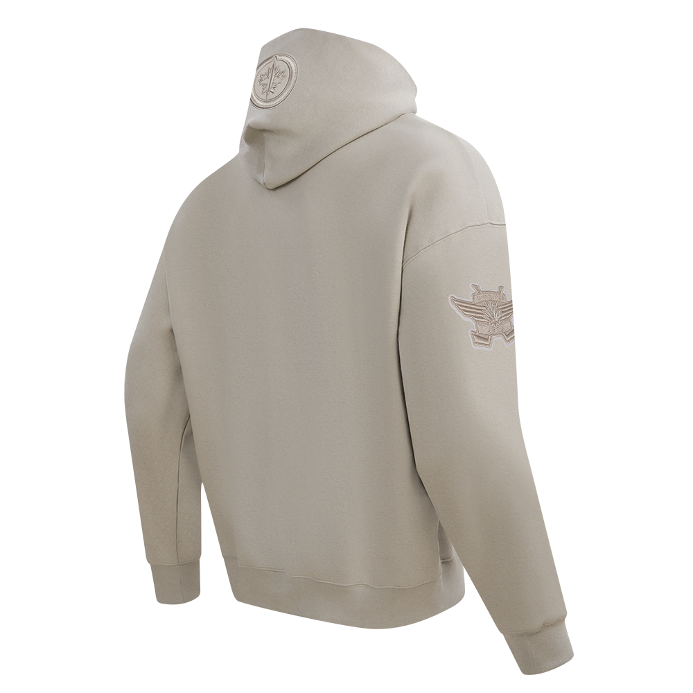 NHL WINNIPEG JETS NEUTRAL CHANDAIL À CAPUCHON EN MOLLETON À ÉPAULES TOMBANTES POUR HOMME (TAUPE)